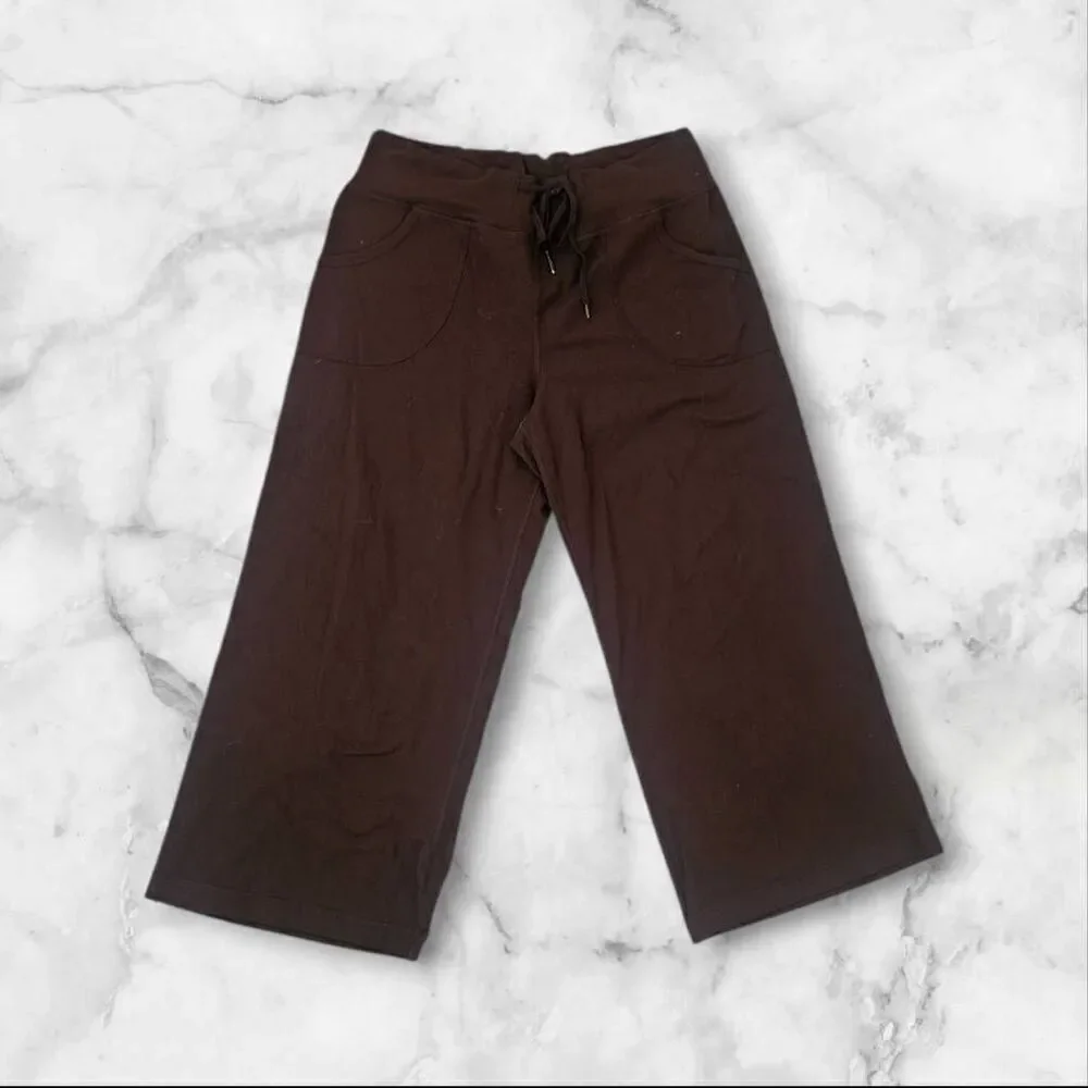 Lululemon Size 10 Brown Yoga Pants Wide Leg